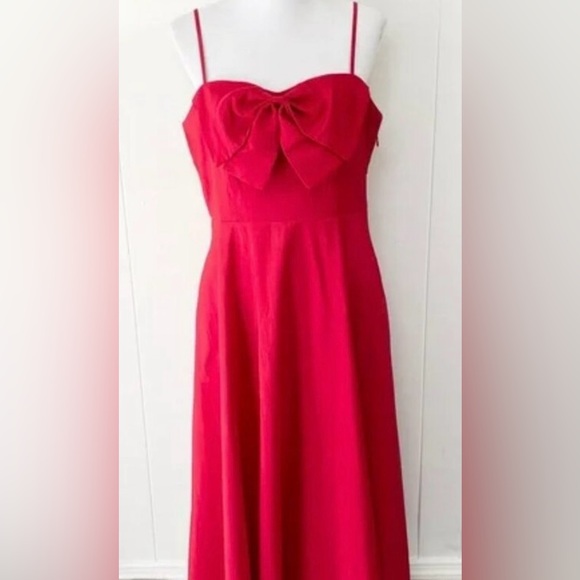 A New Day Elegant Red Midi Dress. Size 14 - Picture 3 of 8